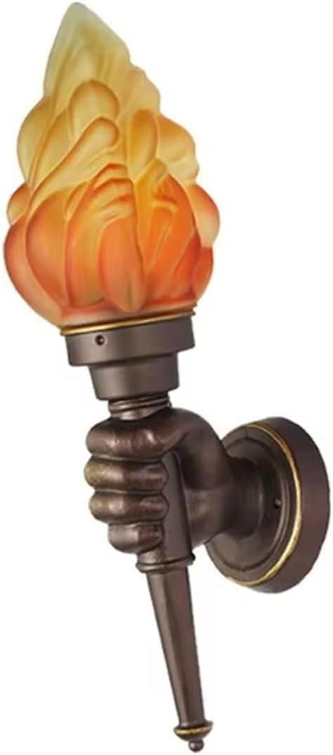 Industrial Simple Wall Lamps Modern Creative Torch Hand Lamp Vintage Wall Lamp for Bathroom Loft Stair Outdoors Lighting Fixture,Contemporary(Right Hand)