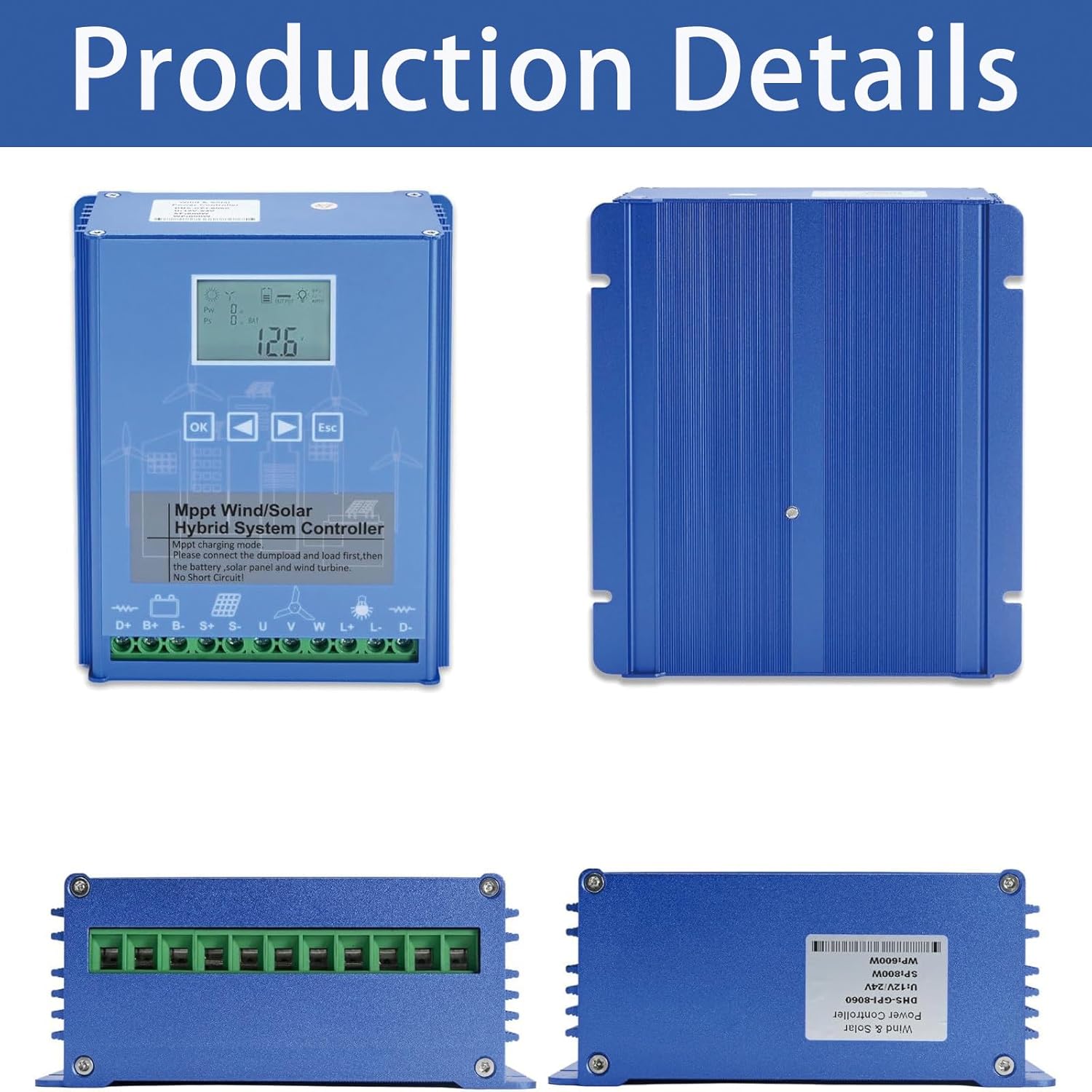 Wind Solar Hybrid Charge Controller 6000W-14000W,Wind Solar Hybrid Charge Controller Photovoltaic and Battery Dual Power Supply,Boost MPPT Generator 48V