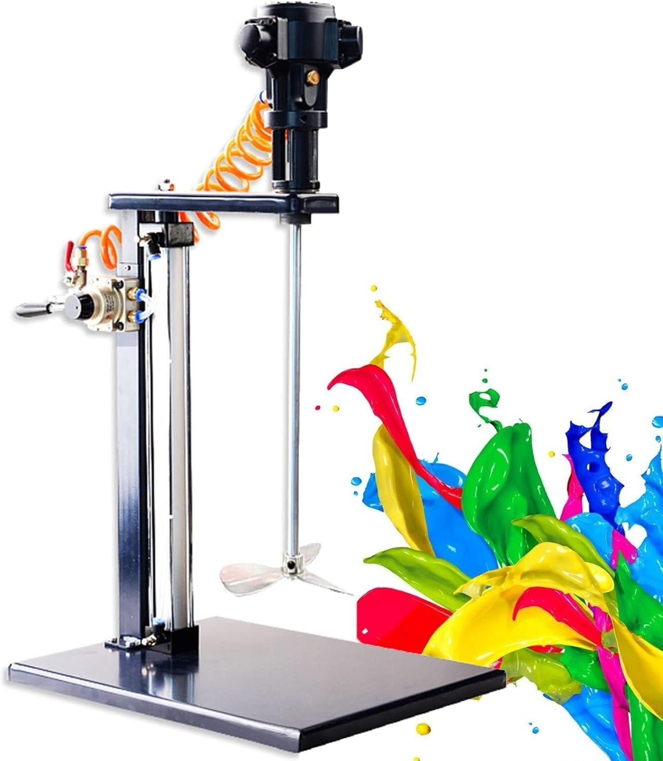 Automatic Paint Stirring Machine, Pneumatic Air Automatic Paint Mixer, Lift Agitator 5 Gal/20L for Ink dye Mixing Machine Blender