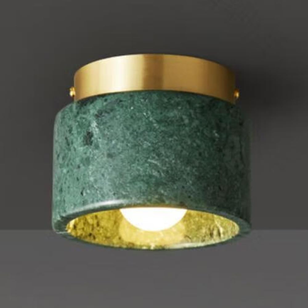 OJRGG Industrial Semi-Flush Mount Ceiling Lamp Surface Mount Farmhouse Ceiling Light Modern Indoor Ceiling Light Fixture for Living Room Bedroom Dining Room Kitchen Hallway Entry Foyer(C)