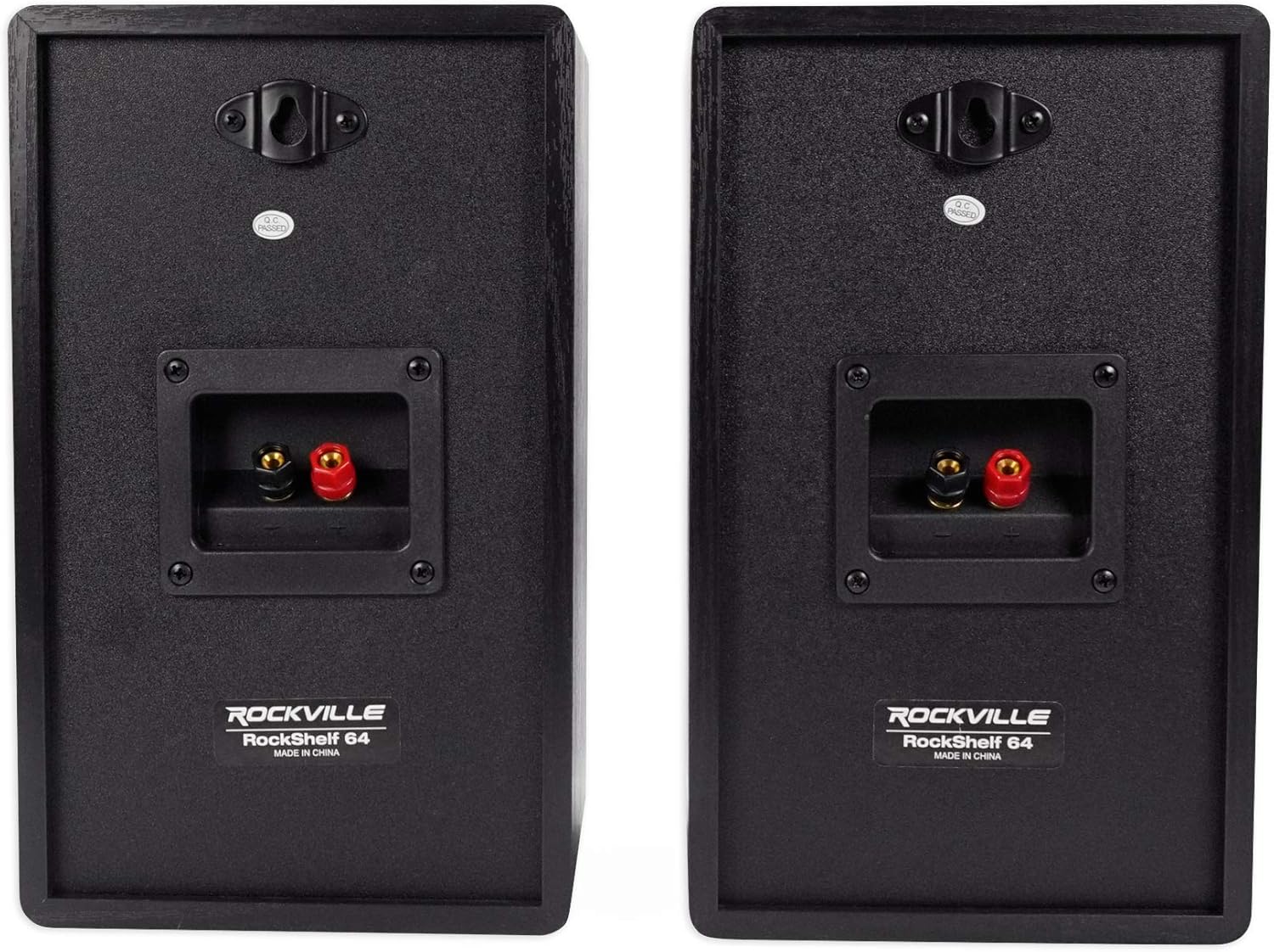 Rockville Pair RockShelf 64B V2 400W Black 6.5