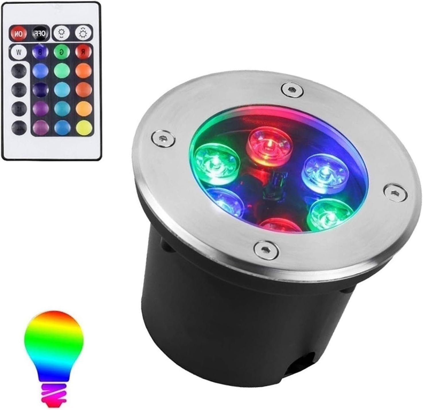 Submersible LED Pool Lights - with Remote Control Waterproof Underwater Light, RGB Color Changing Buried Garden Lamp, Recessed Underwater Spotlight, IP68 Waterproof LED Ground Spotlight ( Color : 85-2