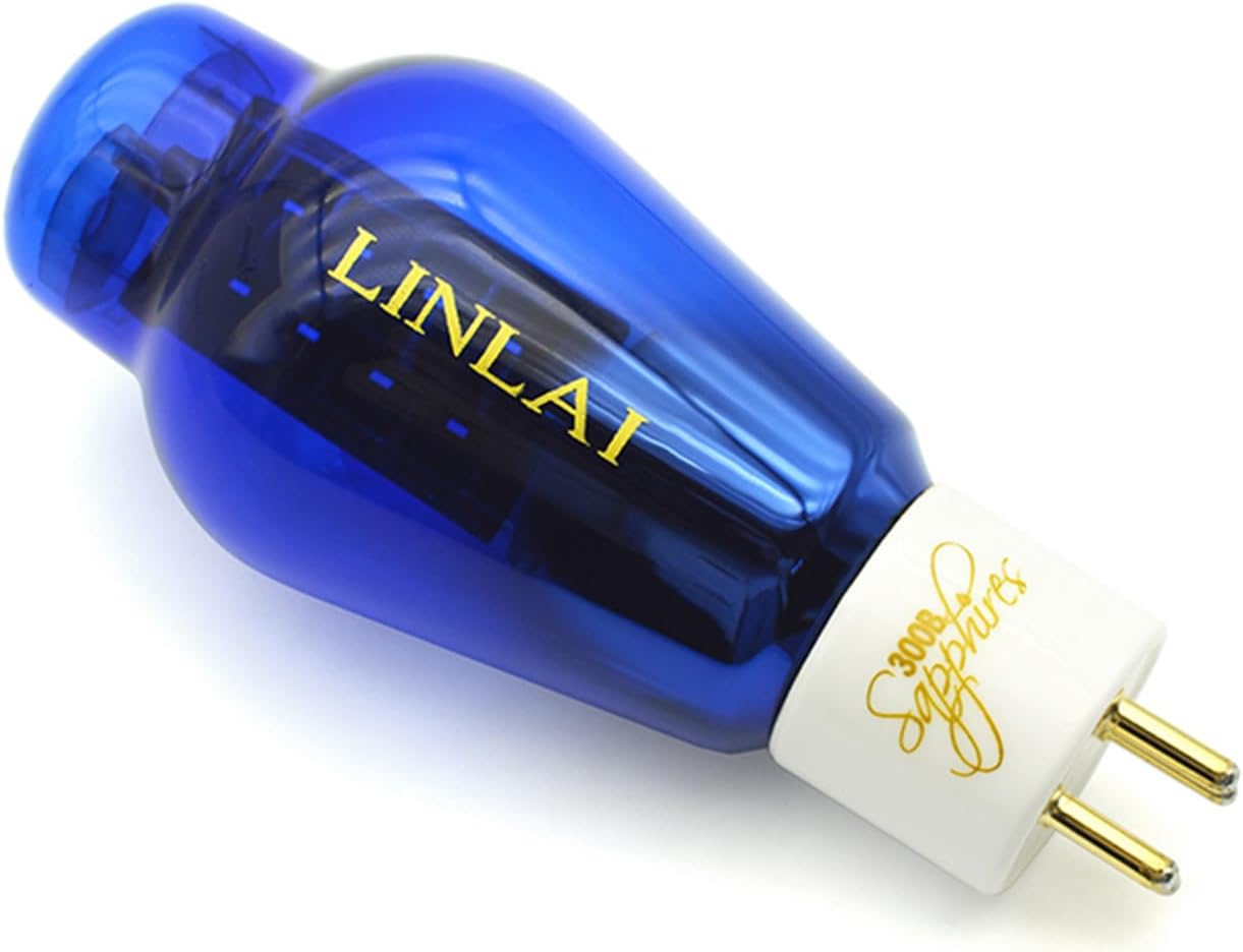 LINLAI 300B-S Sapphire Blue Glass Vacuum Hifi Valve Electronic Tube for Class Pairing Audio Amplifier Replaced 10W Power Amplication（2pcs in a pack)