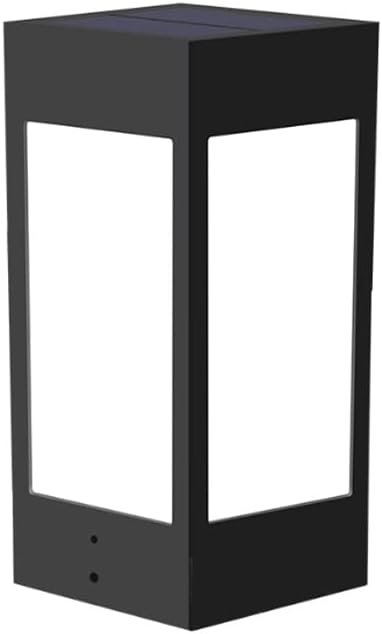 Modern Simple Rectangular Pillar Lamp Solar LED Post Light Outdoor Waterproof Column Light Courtyard Garden Lighting Fixtures Road Light Lawn Light Landscape Light