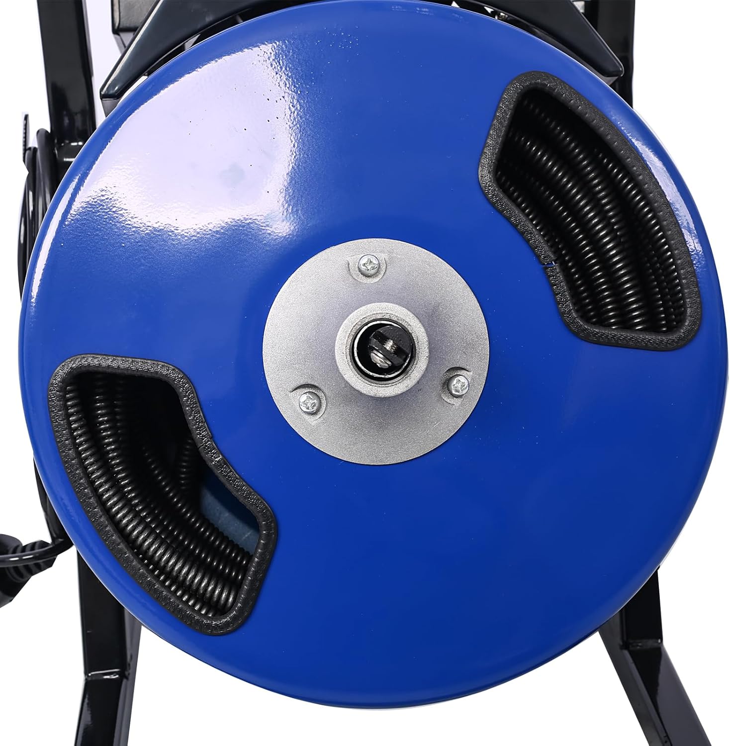 1/3HP Electric Drain Cleaner Machine 60ft x 1/2in Cable with 4 Cutters Foot Switch Steel Drum for 1-4in Pipes Efficient Plumbing Maintenance Tool