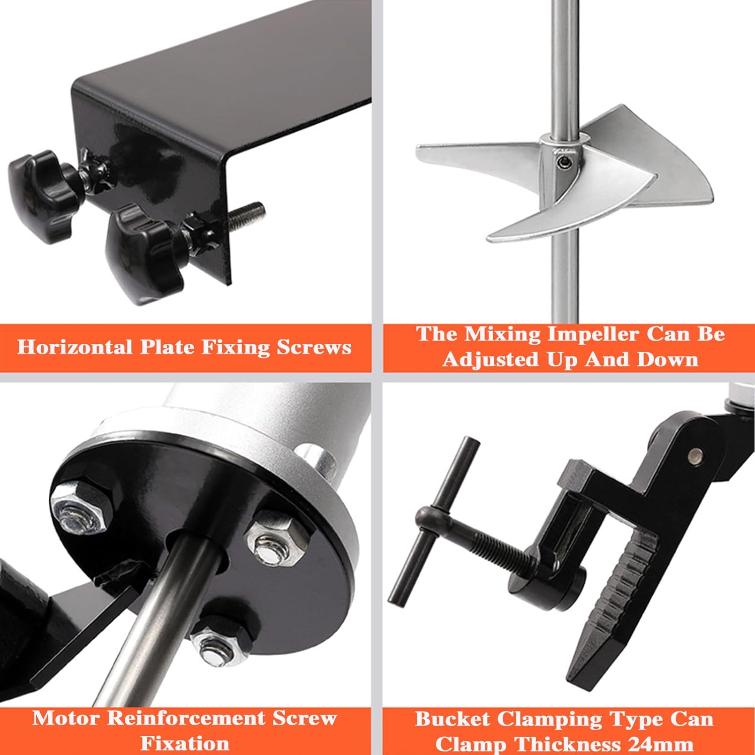Pneumatic Paint Mixer, 55 Gallon Tank Barrel Clip Bracket Air Agitator, Automatic Stirring Machine, Paint Mix Tool for Industrial Barrel Ink Coating