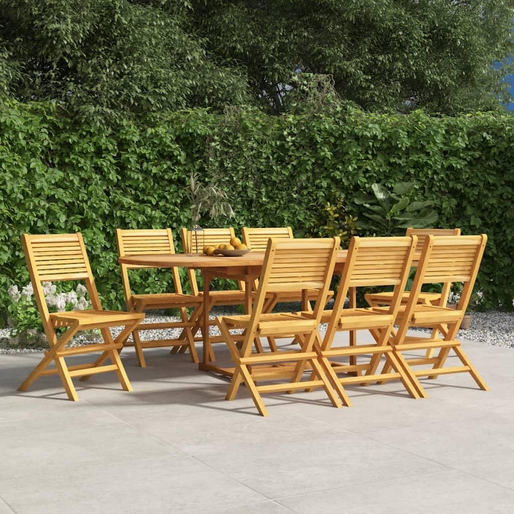 Folding Patio Chairs 8 pcs 18.5