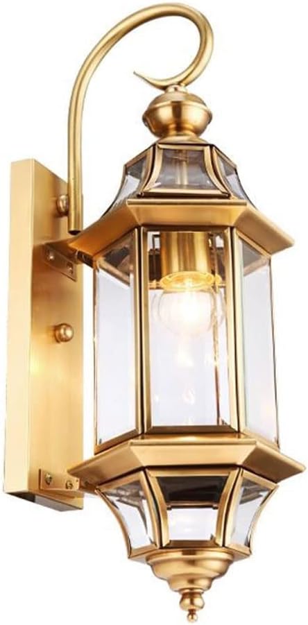 Exterior Wall Light, Outdoor Wall Mount Lighting,Outdoor Wall Sconce, Wall Lantern Fixture, with Clear Glass, European Outdoor Waterproof Bedside Wall Lamp, for Villa, Courtyard