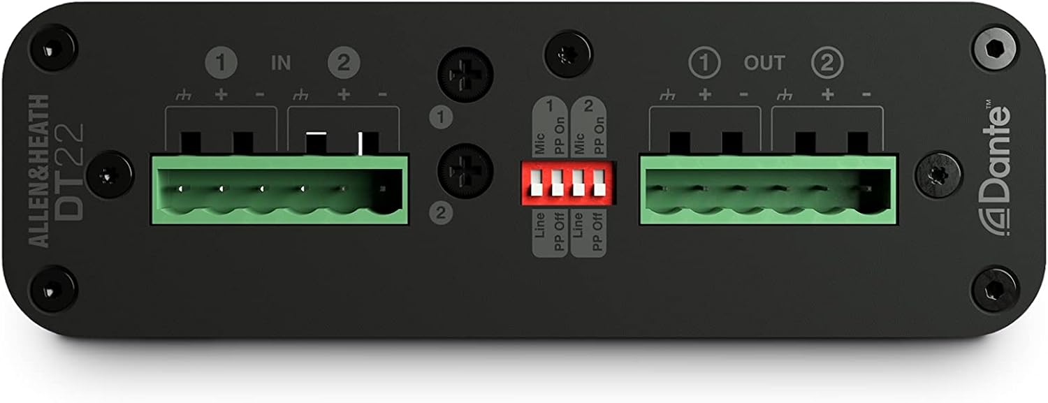 Allen & Heath AH-DT-22-M Dante I/O Interface, 2 In/2 Out, No Power Supply