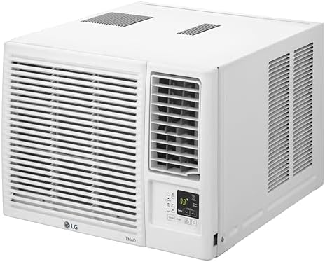 LG LW8023HRSM 7600 BTU Smart Wi-Fi Enabled Window Air Conditioner with Energy Save Function and ThinQ Technology (White)