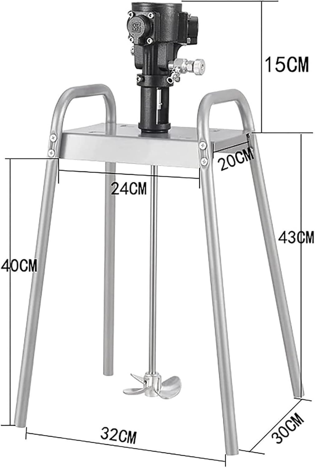 Pneumatic Paint Mixer 5 Gallon Pneumatic Paint Mixer, Stand Air Agitator Paint Mix Tool Blender Machine, Suitable for Paint Coating(