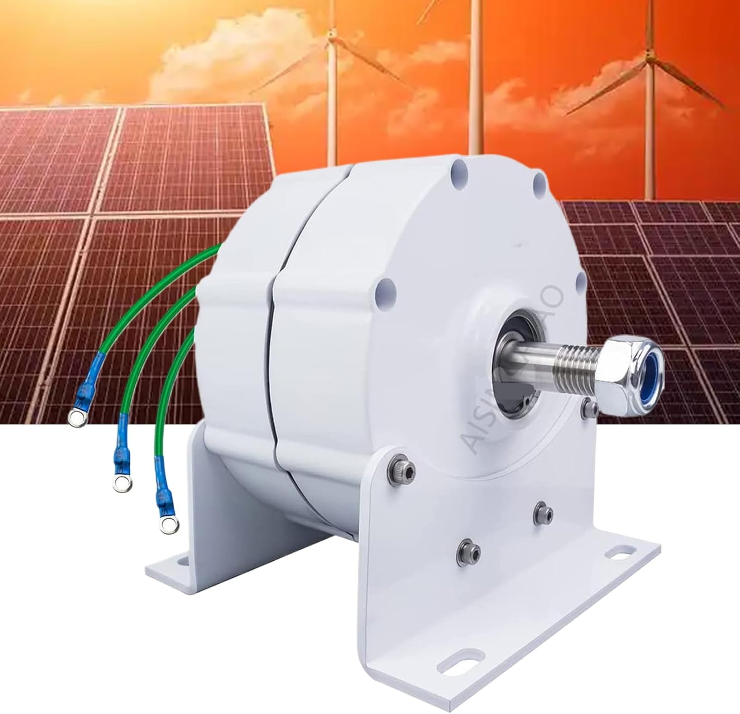2000W-6000W 12V 24V 48V Wind Power Turbine Generator Low RPM 3 Phase Permanent Magnet Alternator for Wind Turbine Water Turbine (with Base)