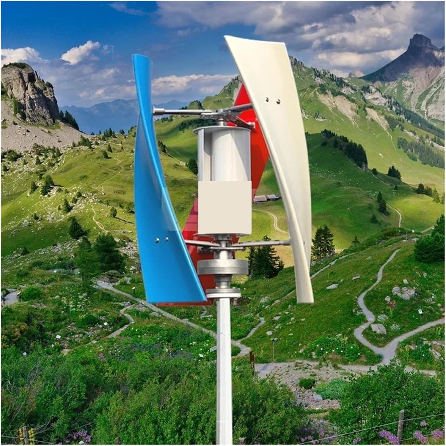 20kw 20000w Vertical Wind Turbine Generator 12V 24V Magnetic Strong Power AC Inverter Output for Home Low Starting Speed for Home(12V_20000W)