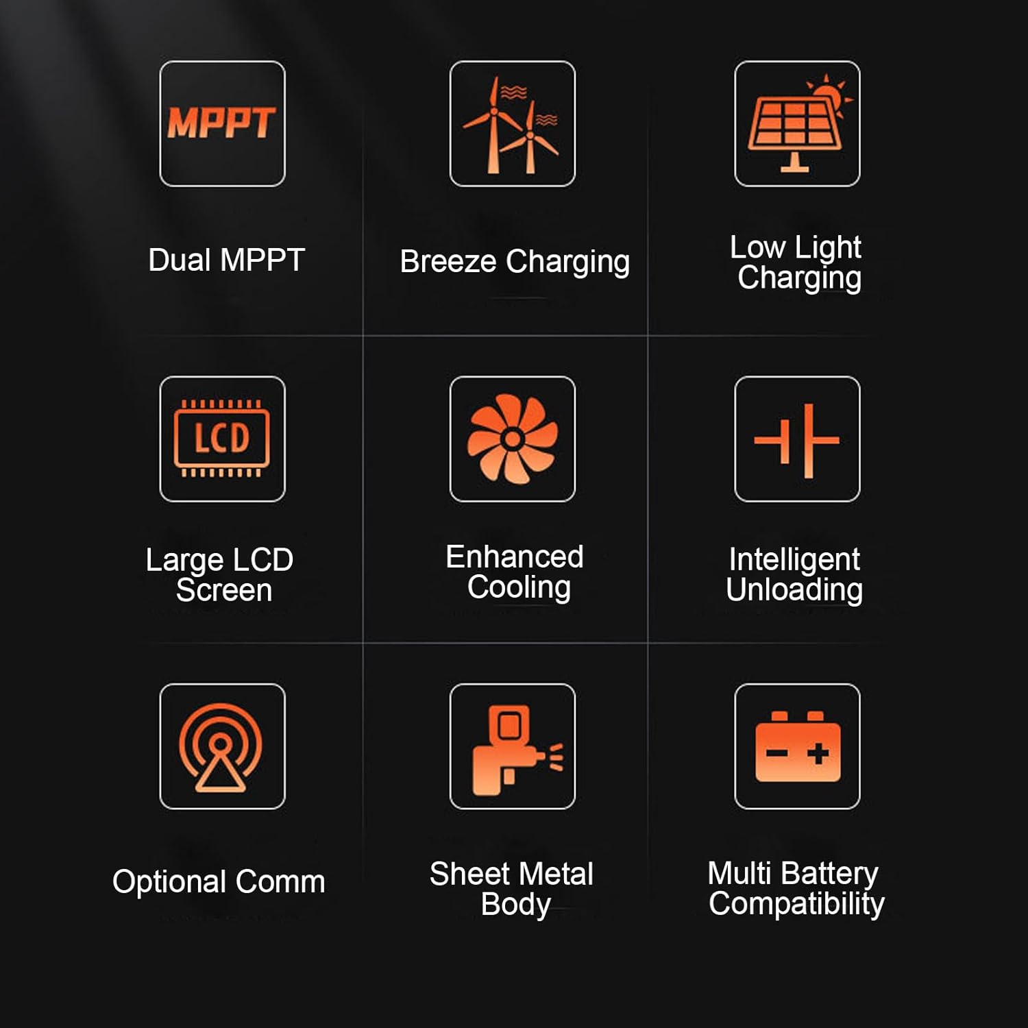 WALFRONT MPPT Wind Solar Hybrid Charge Controller 12V 24V 48V Automatic Detection 1000W Wind + 1000W Solar Boost Technology Digital Intelligent Regulator