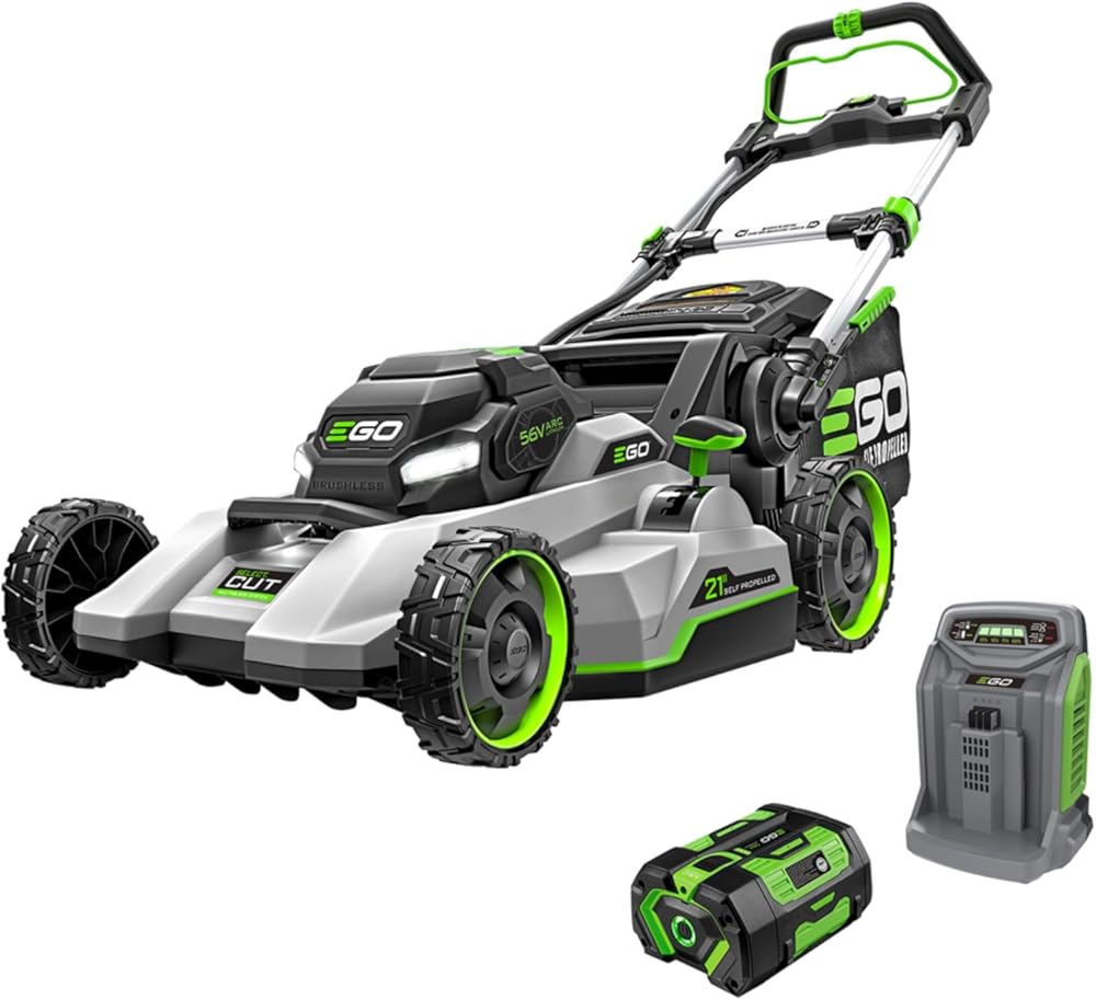 EGO POWER+ Electric Lawn Mower, Self-Propelled Cordless with Select Cut and Touch Drive, Includes 56V 7.5Ah Battery and Rapid Charger – LM2135SP