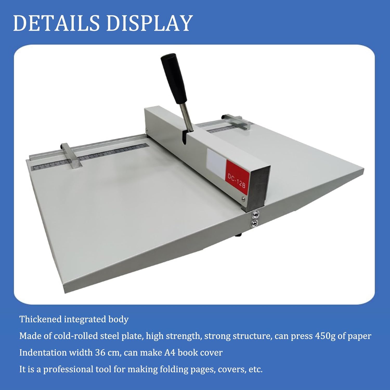 Creasing Machine, Manual Small Paper Creasing Machine, Heavy Duty A4 Paper Card Folder Creasing Tool for Office