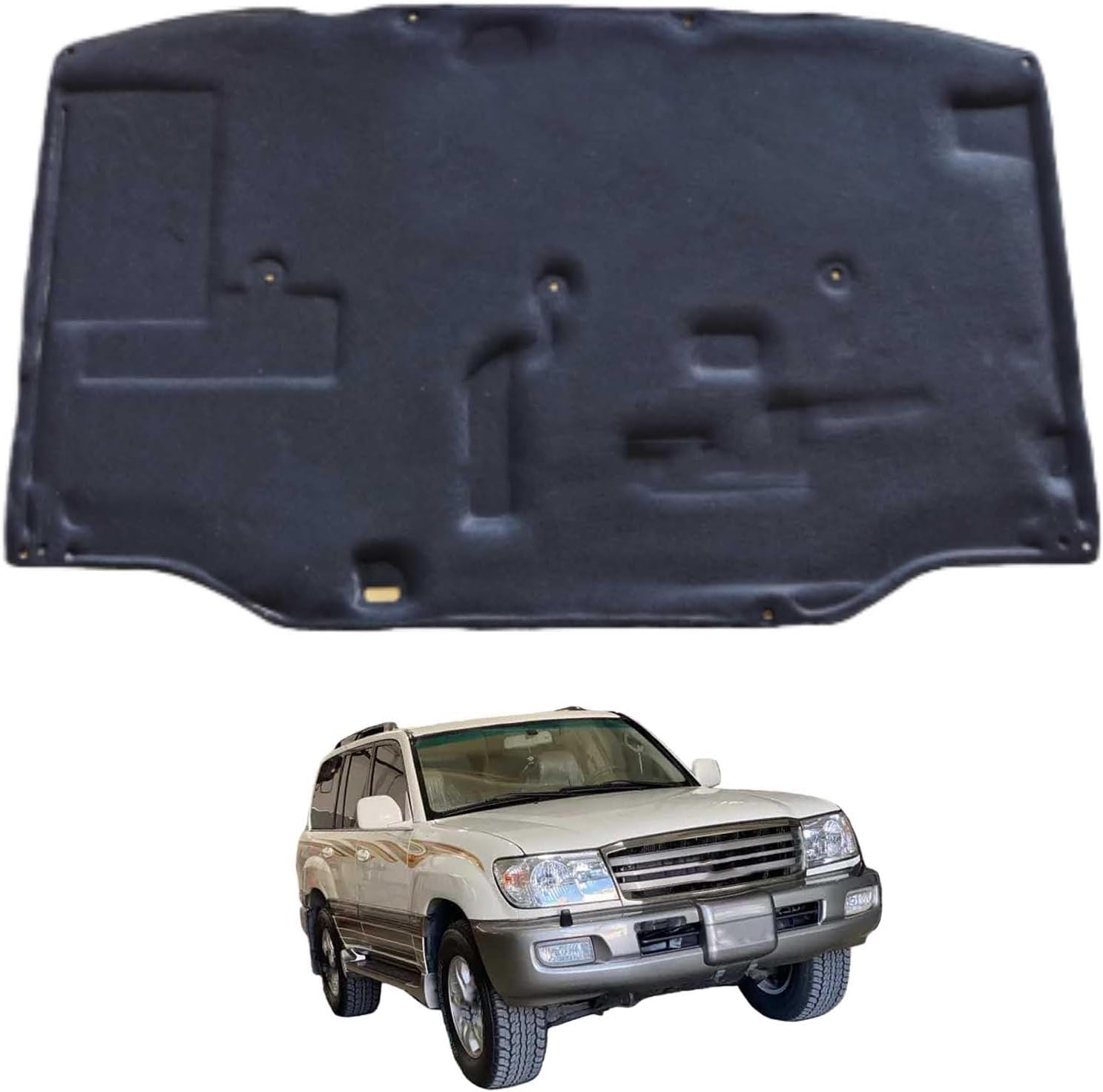 Car Front Hood Engine Sound Pad for Toyota Land Cruiser 2003-2007 LC100, Heat Insulation Cotton Mat Cover Soundproof Car Accessories