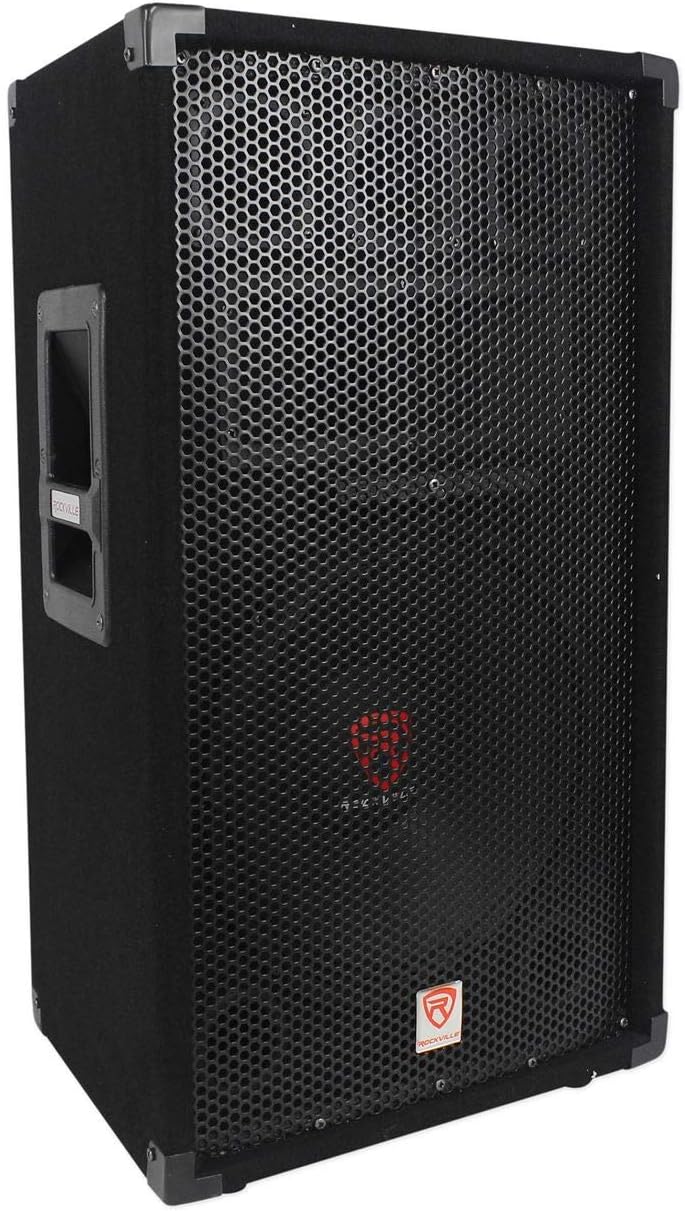 Rockville RSG12 12-Inch 1000 Watt Peak / 500 Watt RMS 8-Ohm 3-Way Passive PA Speaker, High-Power Audio, Durable Build, Wide Dispersion, for DJs and Live Events, 2-Piece