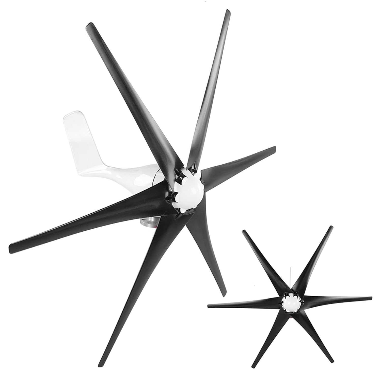 800W Small Windmill Turbines Generator, High Efficiency, 6 Blades, Easy Installation for Boats, Terraces, Cabins (12V)