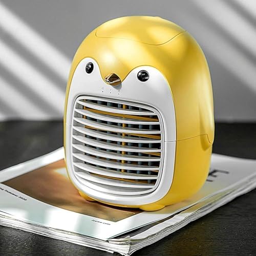 Portable Air Conditioner, Personal Air Cooler, 2000mAh USB Rechargeable Mini Cooling Fan, Humidifier with 3 Wind Speeds