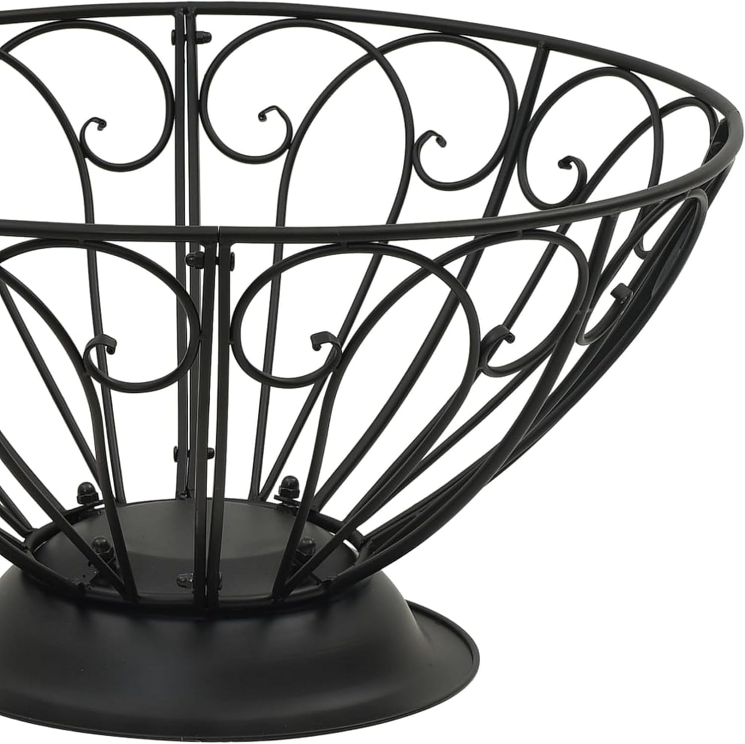 Benjara Outdoor Fire Pit with Poker and Mesh Cover, 30 Inch Black Steel Frame