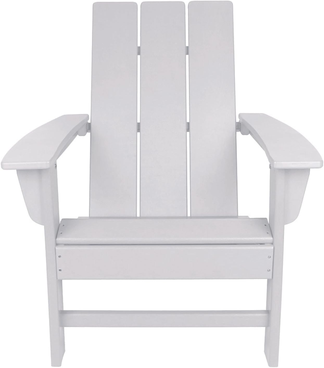 NewTechWood Flat Top Adirondack Patio Chair Weather Resistant, Easy Installation, Widely Used in Outdoor, Fire Pit, Deck, Lawn, Outside, Garden Chairs (Ivory)
