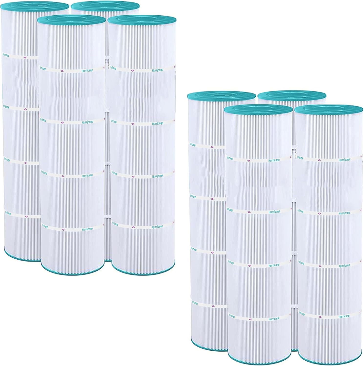 Hurricane Filters 8 Pack HF7459-04 Advanced Pool Filter Cartridge - Replacement for PJAN85, Unicel C-7459, Filbur FC-0800, Jandy Industries CCL-340,CV 340