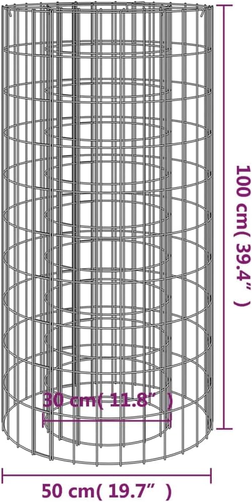 Gabion Fire Pit, Ø 19.7