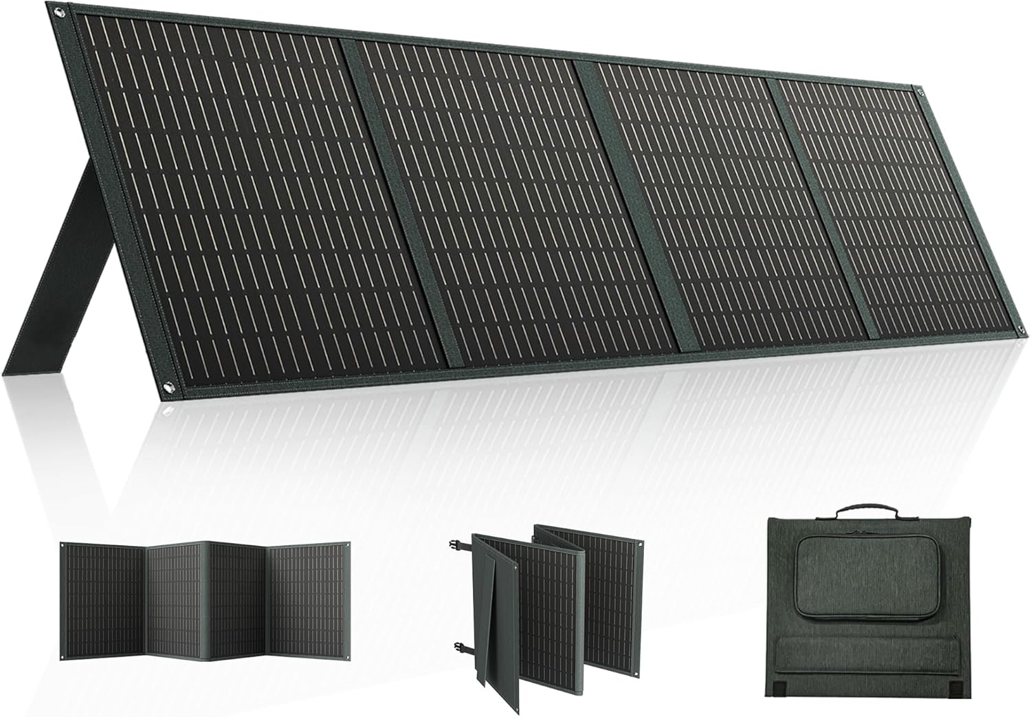 100 watt Flex Solar Panel PWS110 Foldable Portable Power Charger IP65 Waterproof 18V DC & 5V USB Output Compatible for Outdoor Camping RV Travel Off-Grid Small Power Station
