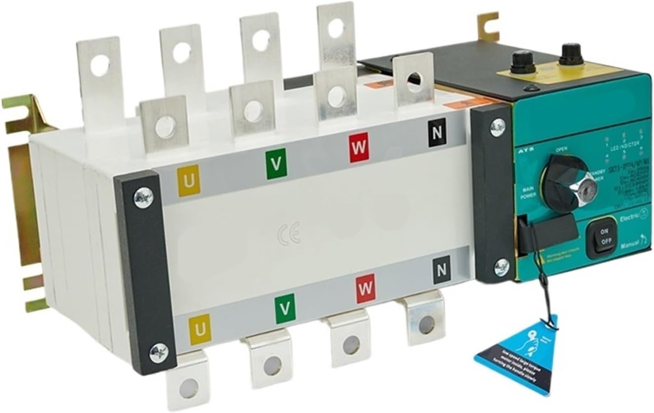 ATS 1000A 1250A 800A 4P Generator Dual Power Automatic Transfer Switch Auto Transfer Control Board AC220V(1250A 4P)