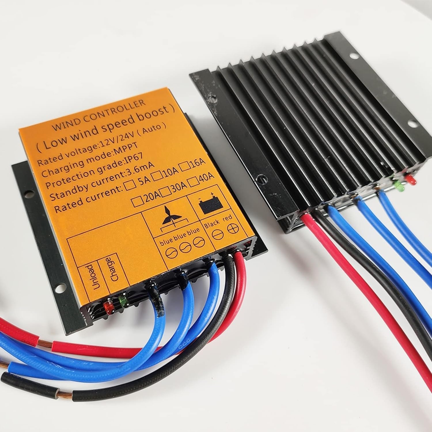 CAJUCA 8000W Three Phase Gearless Permanent Magnet Generator with MPPT Controller Alternator Pure Copper Coil Wind Turbine Water Turbine