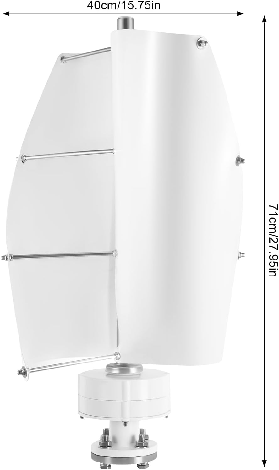 Wind Generator, 12V 500W Vertical Wind Turbine Generator Vertical Axis Wind Turbine Vertical Wind Generators Kit Wind Power Generators w/Controller for Home, Business, Ships