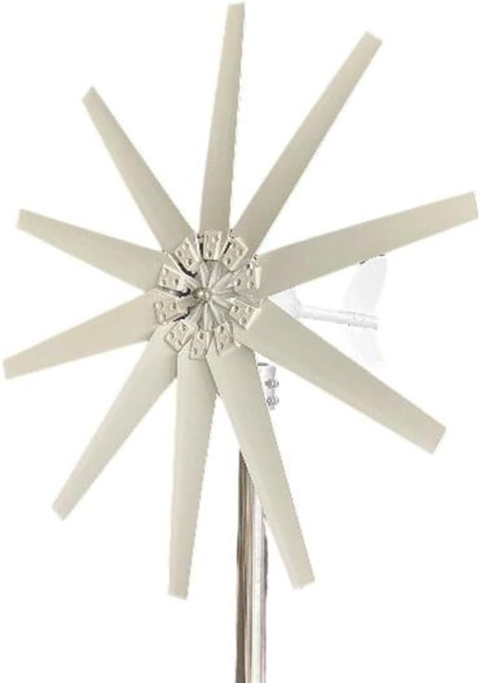 16000W Wind Turbine Generator Kit 10-Blades Vertical Axis Wind Generators 12V 24V 48V 220V for Boat,Street Lighting