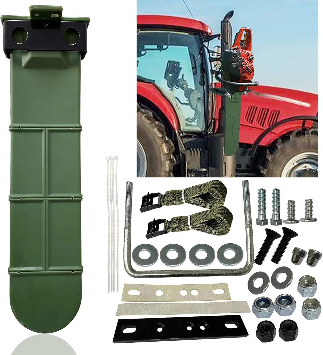 20''Atv Chainsaw Mount With Stainless Steel Accessories Universal Chainsaw Carrier for Tractor ATV UTV Trucks