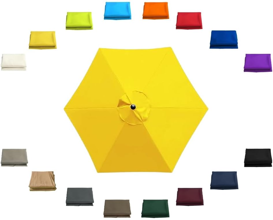 6 Ribs Replacement Parasol Canopy,Patio Umbrella Replacement Cover,Outdoor Umbrella Canopy Cloth for Beach Yard Patio Market Pool(Burgundy,2.5m/8.2ft-6ribs)