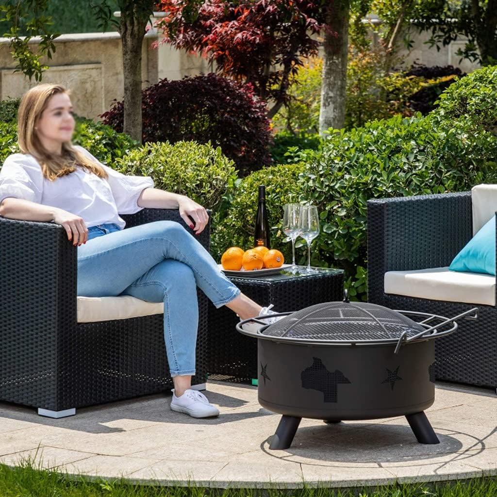 BBQ Grill Outdoor Outdoor Bonfire Burning Wood Grill - 30