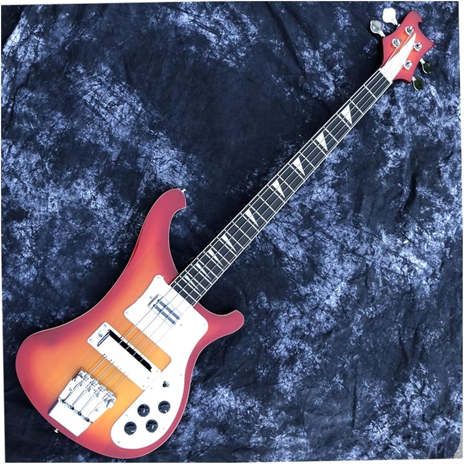 Beginner Electric Guitar Kits Sun Colored Solid Wood Body 4 Rotor Electric Bass