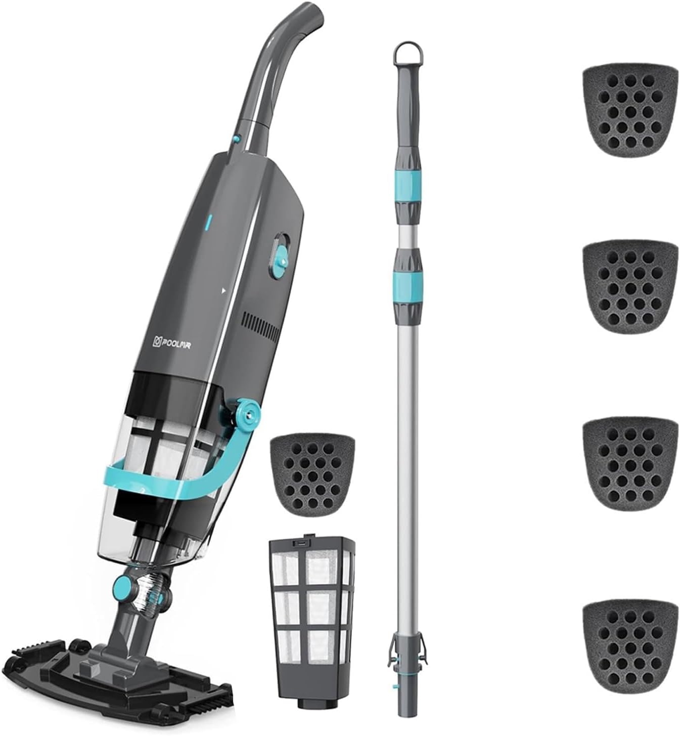 Cordless Handheld Pool Vacuum Bundle with 4PCS Filter Sponge