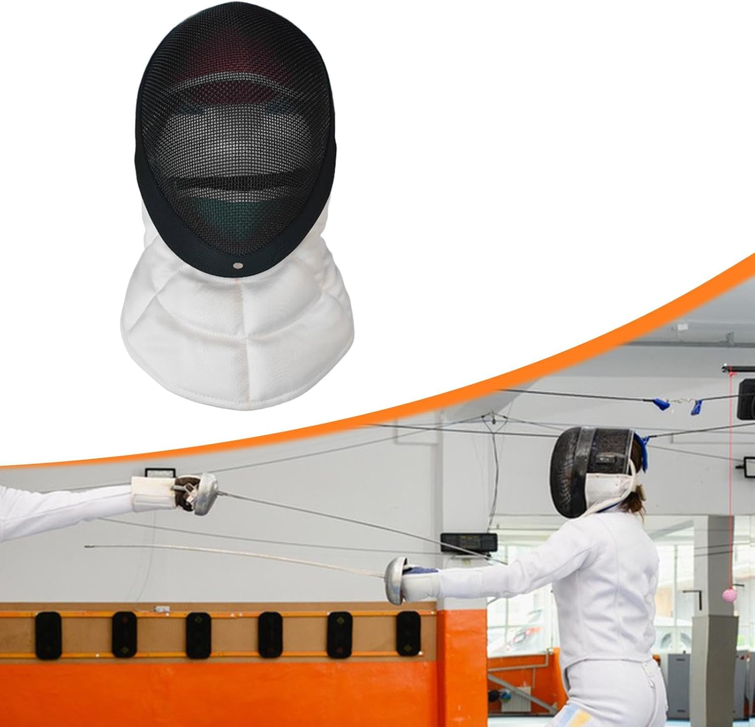 YIJU Fencing Face Cover Anti Stab Comfortable Gear Fencing Helmet for Competition Training Practice Accessories