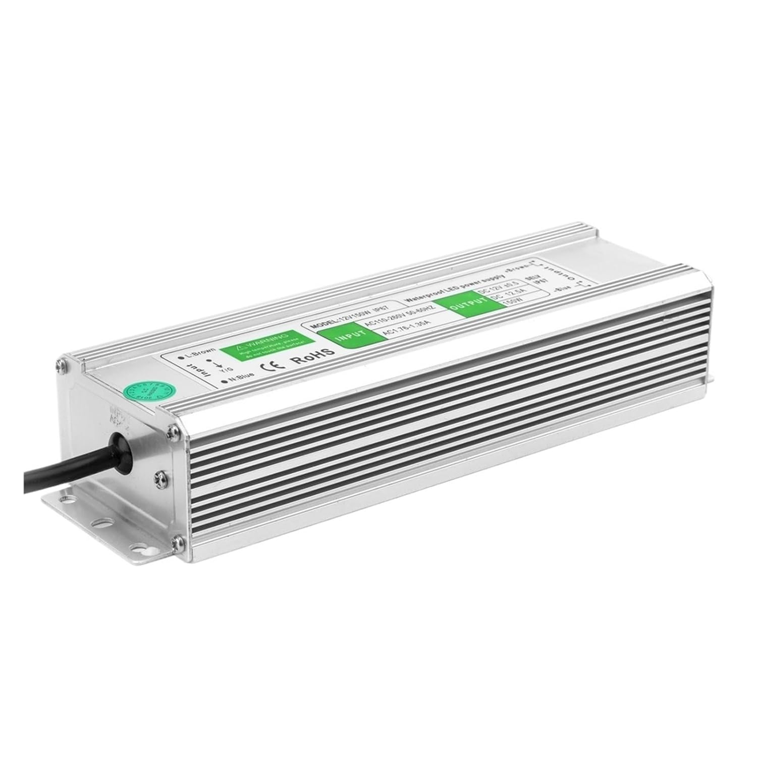 12V Waterproof IP67 LED Power Transformer Adapter 10w 20w 30w 36w 45w 50w 60w 80w 100w 120w 150w 200w 250w(250W)
