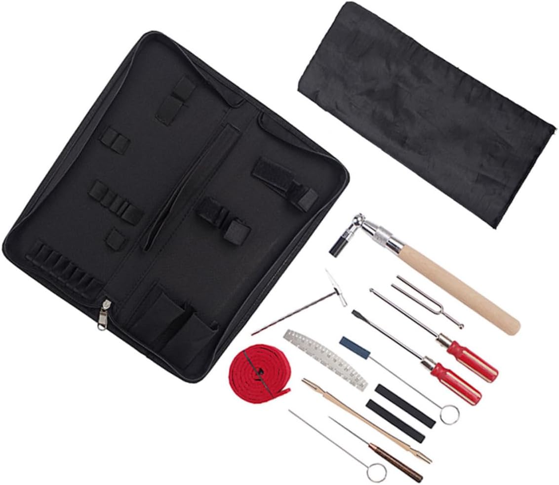 BESPORTBLE 1Set Piano Tuning Accessories Kit Shaped Tuning Wrench Temperament Strip Durable Piano Mute Tool for Beginners Professionals Easy to Use and Portable Piano Tuner