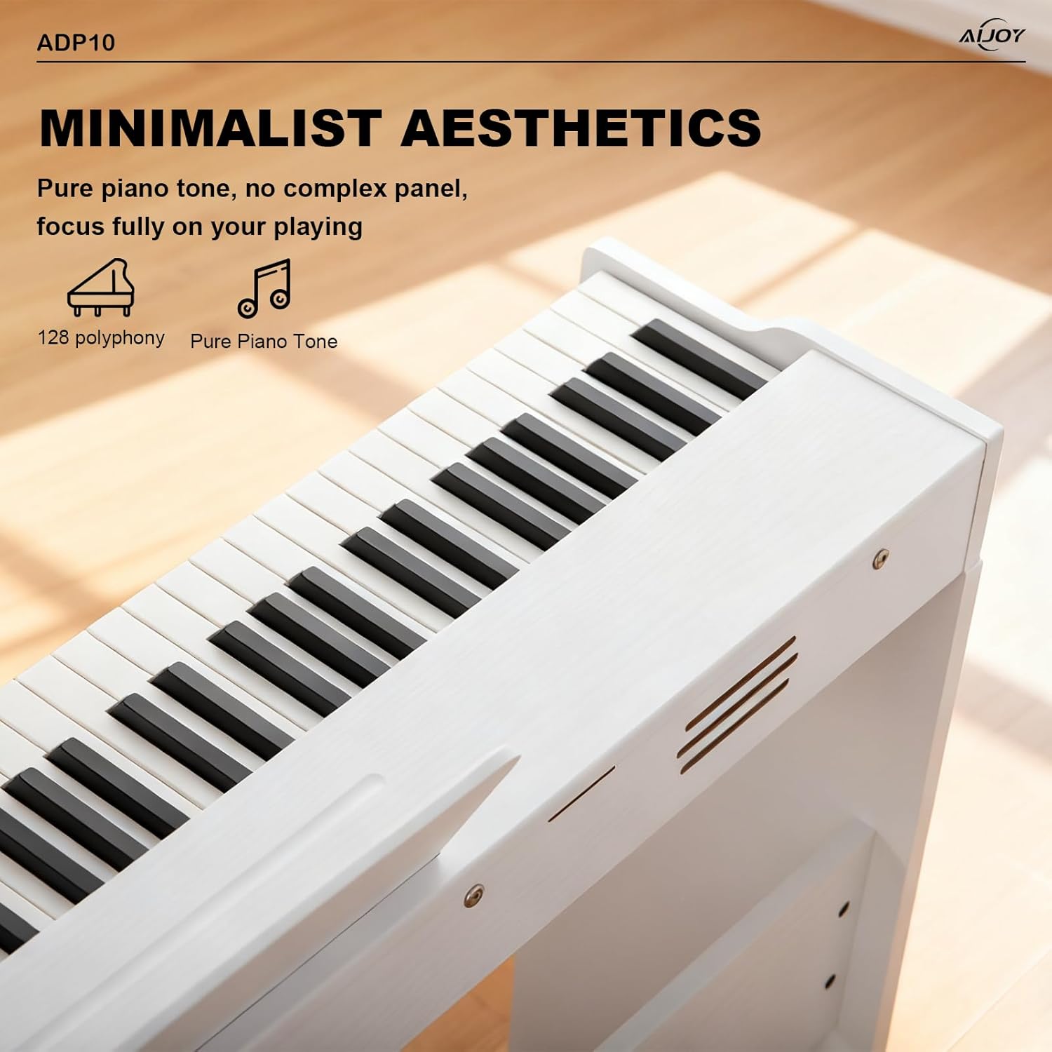 AiJoy 88-Key Digital Piano with Velocity-Sensitive Keys + AiJoy Duet Piano Bench with Storage