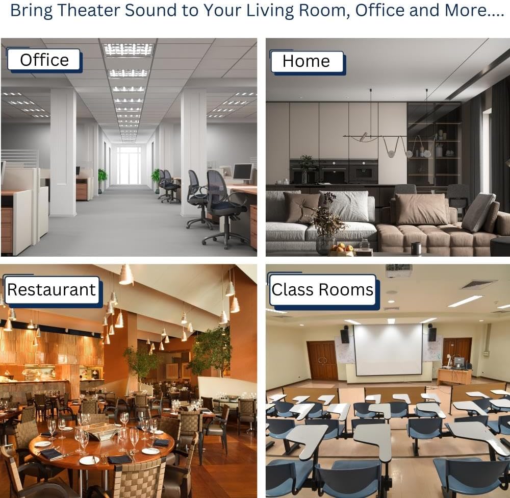 Vaiyer Home Audio System Kit - 7.2 Channel 3500 Watts Bluetooth Amplifier w/ 8 Qty of 5.25