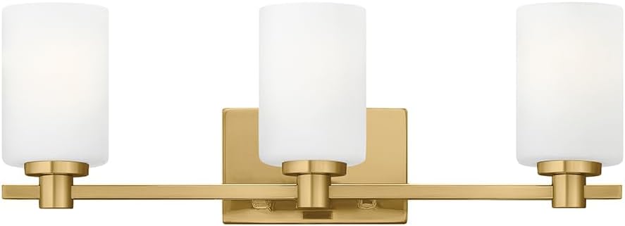 Hinkley Karlie Medium Three Light Vanity, Lacquered Brass