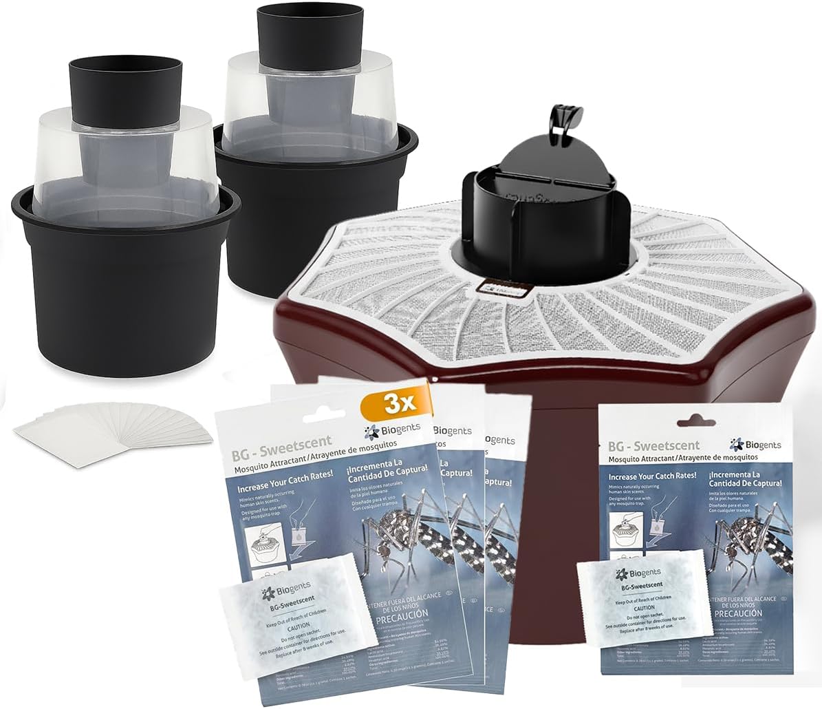 Biogents Complete Mosquito Control Bundle | Mosquitaire Outdoor Trap + GAT2 Traps (2 Pack) + Sweetscent Attractant (3 Pack) | Pesticide-Free, Pet-Safe, Yard & Garden Protection