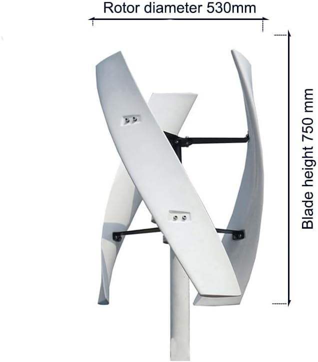 12000W 220V Vertical Wind Turbine Wind Generator 3 Phases 50HZ 3 Blades No Noise Wind Turbine Generator for Home Farm Use (White)