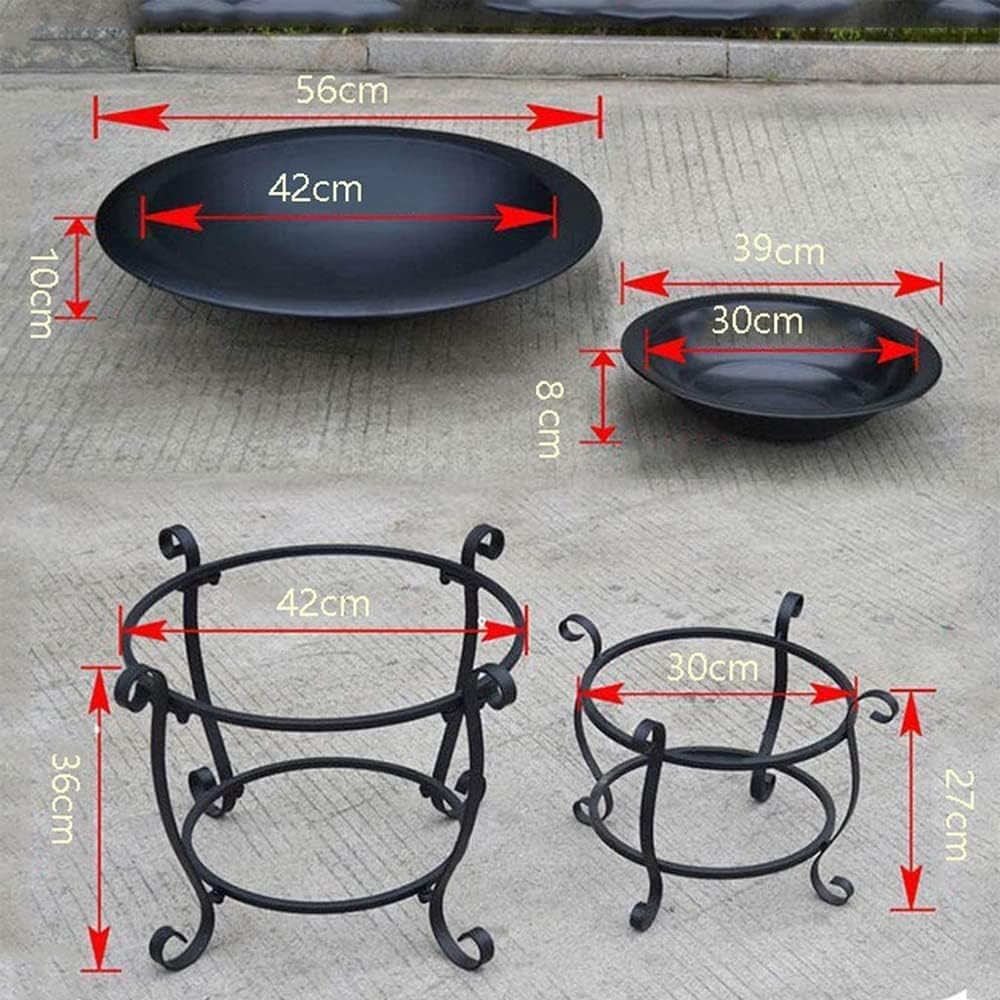 Iron Barbecue Stove for Cooking Food Multifunctional, Camping Fire Pit Campfire Stove, Campfire Charcoal Garden Decor Wood Stove Heating Stove with Grilling Mesh,L1