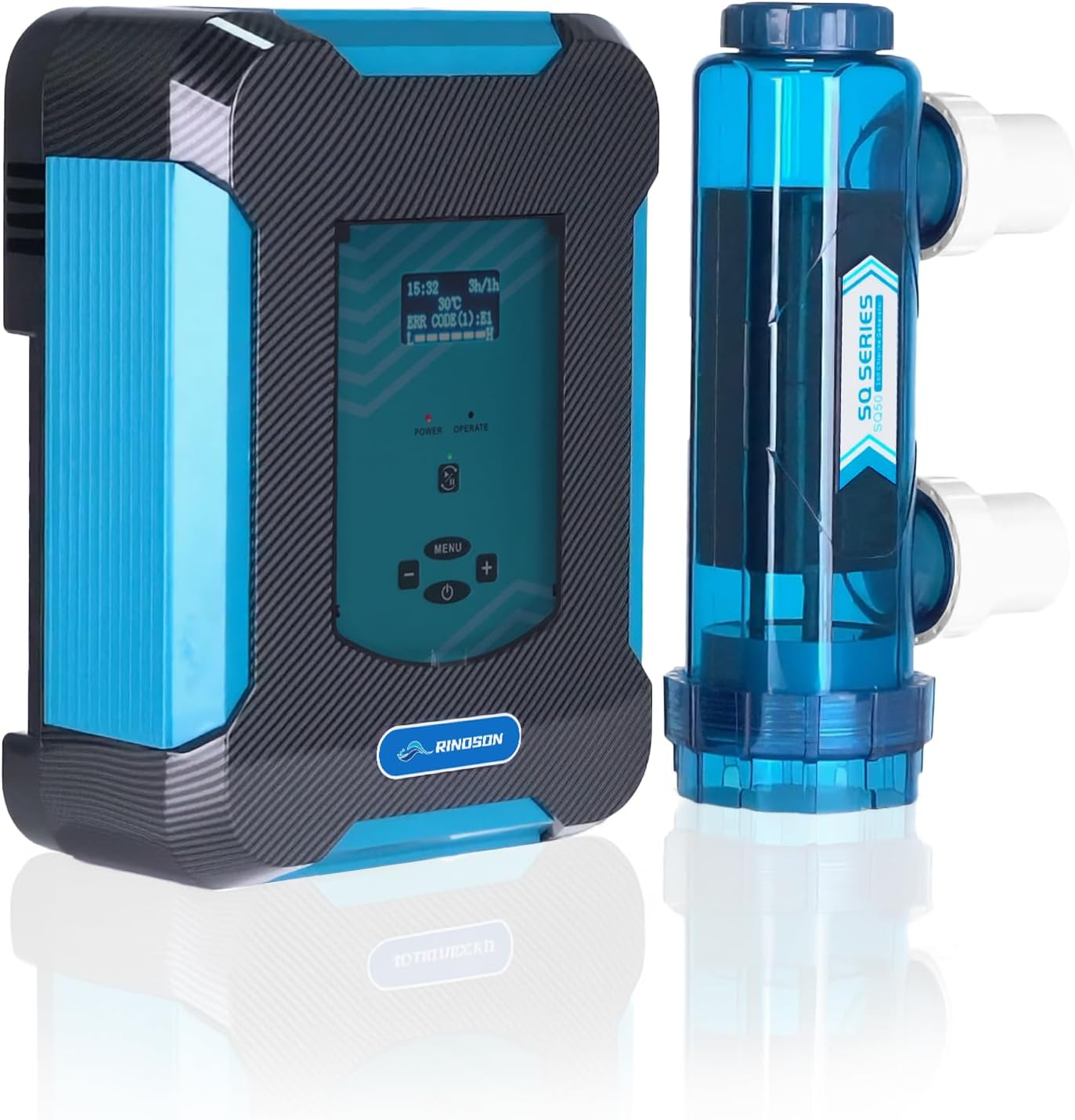 Saltwater Pool Chlorinator System with Built-in Timer & Removable Titanium Cell, 2 Year Limited Warranty, Heavy Duty Salt Chlorine Generator for In-Ground Pools up to 46,000 Gallons