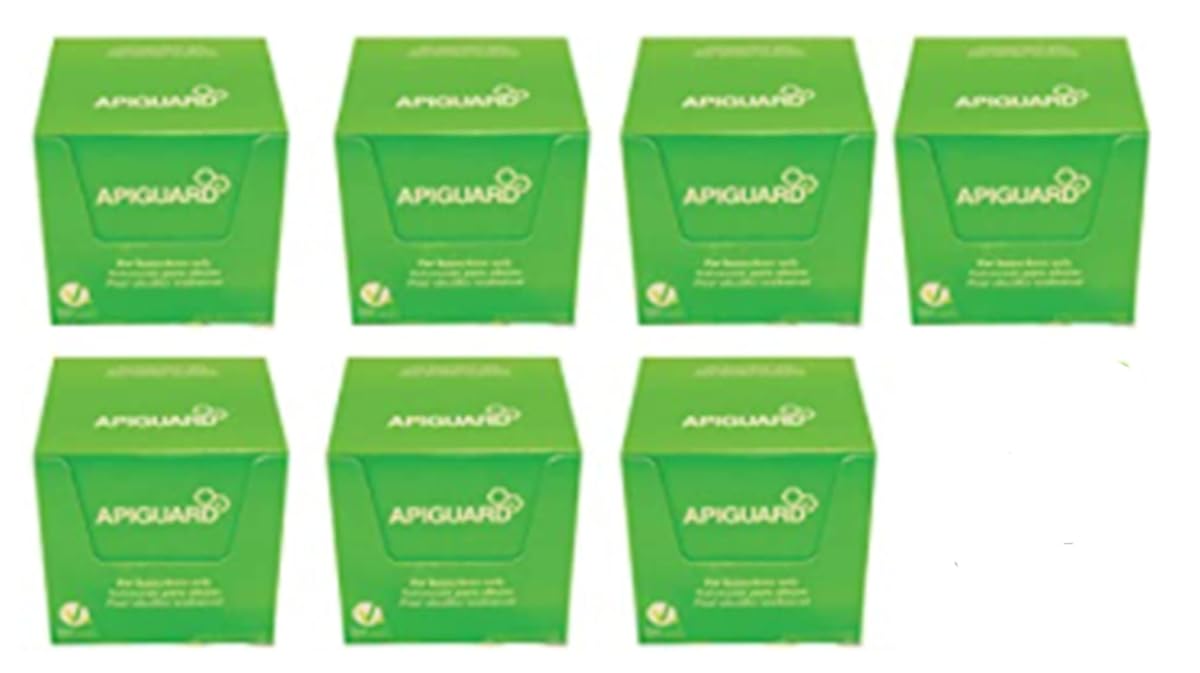 Apiguard Seven Boxes of Ten 50g Trays - 2 Trays per hive Recommended - for Control of Varroa Mites in Honey Bee Hives (70)