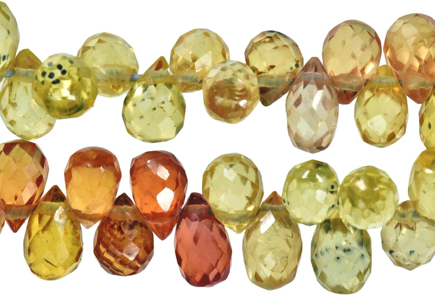 uGems Yellow Sapphire Shades Beads for Expert Stringers Songea 3mm-5mm Very Tiny 9 Inch